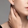 Серьги из белого золота с бриллиантами и сапфирами (Арт.2020941)