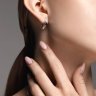 Серьги из белого золота с бриллиантами и сапфирами (Арт.2020941)