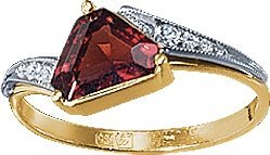 Кольцо из золота с бриллиантом Русские Самоцветы (Арт.90352)