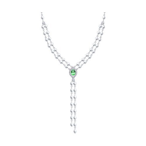 Колье из серебра с фианитами (Арт.94071372)