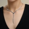 Колье из серебра с фианитами (Арт.94071372)
