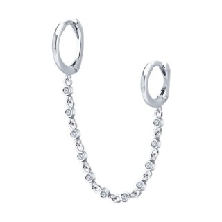 Серьги из серебра с фианитами «Цепочка сияния» Соколова (арт.9417-0368)