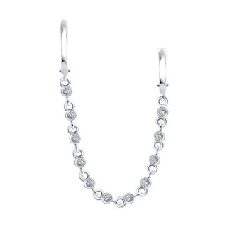 Серьги из серебра с фианитами «Цепочка сияния» Соколова (арт.9417-0368)