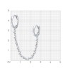 Серьги из серебра с фианитами «Цепочка сияния» Соколова (арт.9417-0368)