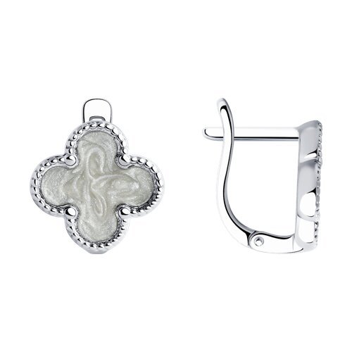 Серьги из серебра с эмалью (Арт.94026443)