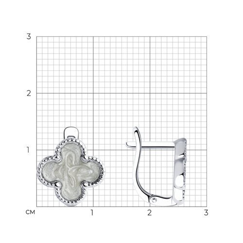 Серьги из серебра с эмалью (Арт.94026443)