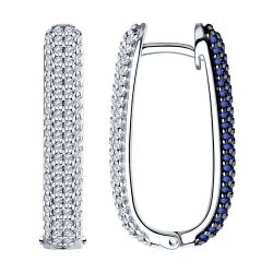 Серьги из серебра с фианитами (Арт.94-120-01900-1)