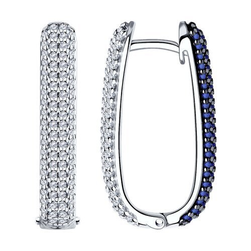 Серьги из серебра с фианитами (Арт.94-120-01900-1)
