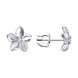 Серьги из серебра с фианитами (Арт.94-122-01636-1)