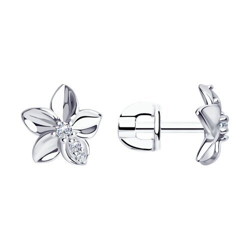 Серьги из серебра с фианитами (Арт.94-122-01636-1)