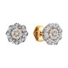 Серьги из комбинированного золота с бриллиантами (Арт.51-222-02059-1)