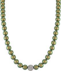 Ожерелье из серебра с жемчугом (Арт.91l-sk-26)