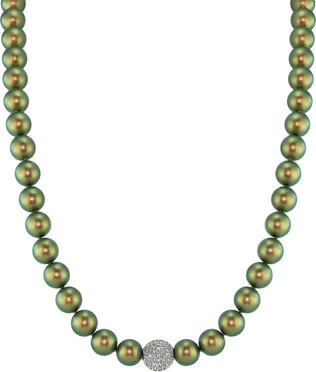 Ожерелье из серебра с жемчугом (Арт.91l-sk-26)