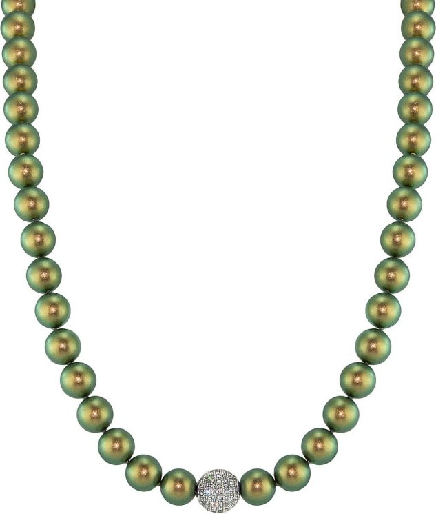 Ожерелье из серебра с жемчугом (Арт.91l-sk-26)
