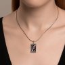 Подвеска из серебра с фианитами и эмалью (Арт.94033214)