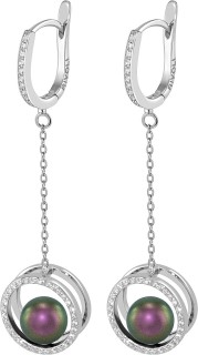 Серьги серебряные с жемчугом и фианитами «Balance 19S» Rivoli (арт.AHS-1-8-19-S)