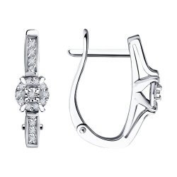 Серьги из белого золота с бриллиантами (Арт.52-220-01923-1)