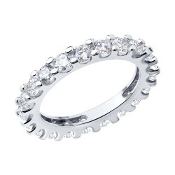 Кольцо из серебра с фианитами (Арт.94013662)