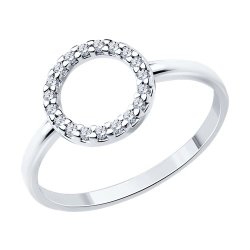Кольцо из серебра с фианитами (Арт.94013772)