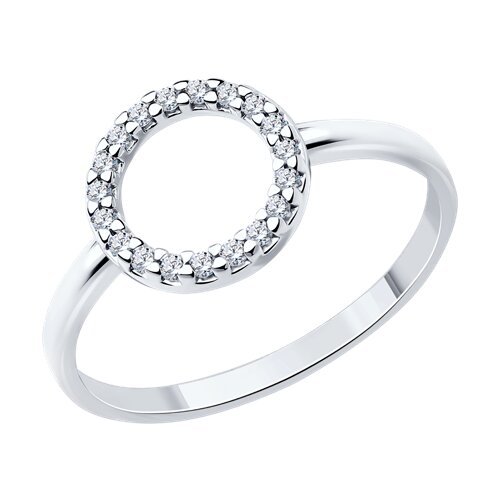 Кольцо из серебра с фианитами (Арт.94013772)