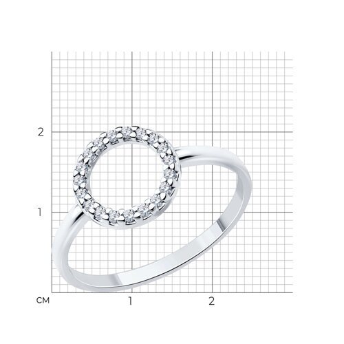 Кольцо из серебра с фианитами (Арт.94013772)