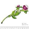 Серебряная брошь Клевер Русские самоцветы (Арт.41463)