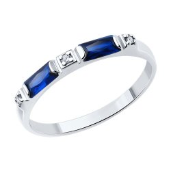 Кольцо из серебра с фианитами (Арт.94013874)