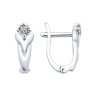 Серьги из серебра с фианитами (Арт.94021824)