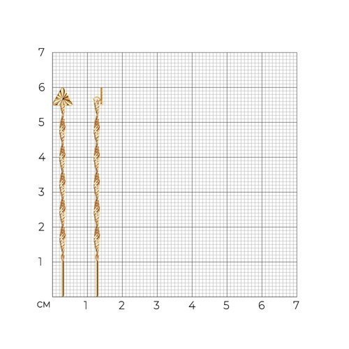 Серьги-цепочки из золота (Арт.020606)