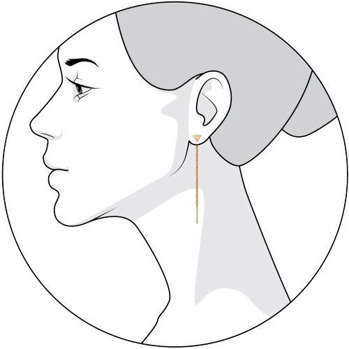 Серьги-цепочки из золота (Арт.020606)