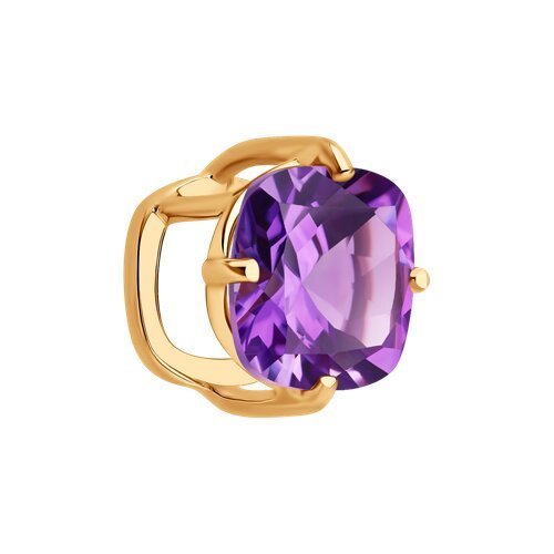 Подвеска золото 585 с аметистом «Виолетта» Соколов (арт.732992)