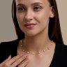 Колье золотое пробы 585 с миксом камней (Арт.797108)