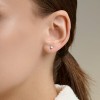 Серьги из серебра с выращенным бриллиантом «Минималистичный блеск» Соколов (арт.86020010)