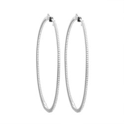 Серьги из серебра с фианитом (Арт.cz-e04444-x-w-x-x-w)