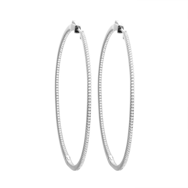 Серьги из серебра с фианитом (Арт.cz-e04444-x-w-x-x-w)