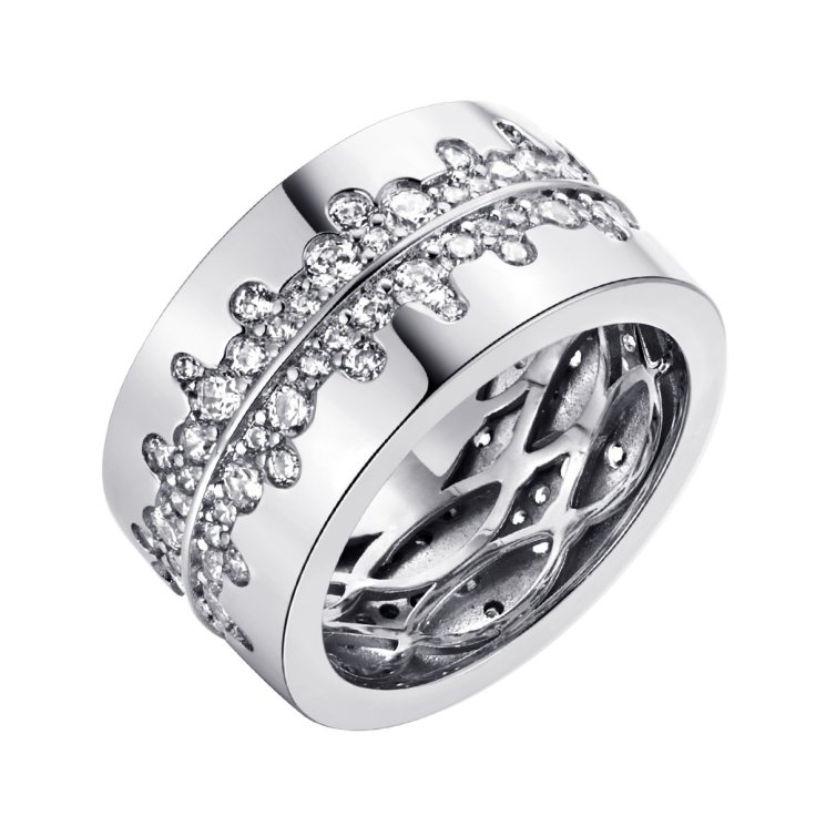 Кольцо из серебра с фианитом (Арт.cz-r02989-x-w-x-x-w)