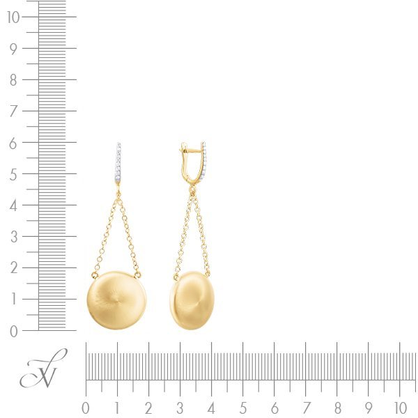 Серьги из золота с бриллиантом (Арт.23331905_ygdw_sr_yg)