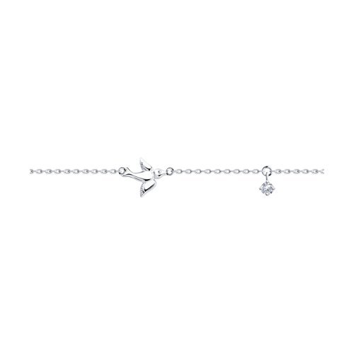 Браслет из серебра с фианитом (Арт.94050763)