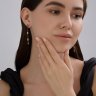 Серьги из золота с корундами и фианитами (Арт.0200524)