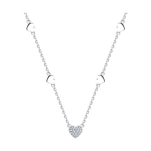 Колье из серебра с фианитами (Арт.94070676)