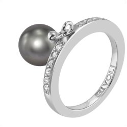 Кольцо из серебра с жемчугом и кристаллом swarovski (Арт.zar-14-8-31-s)