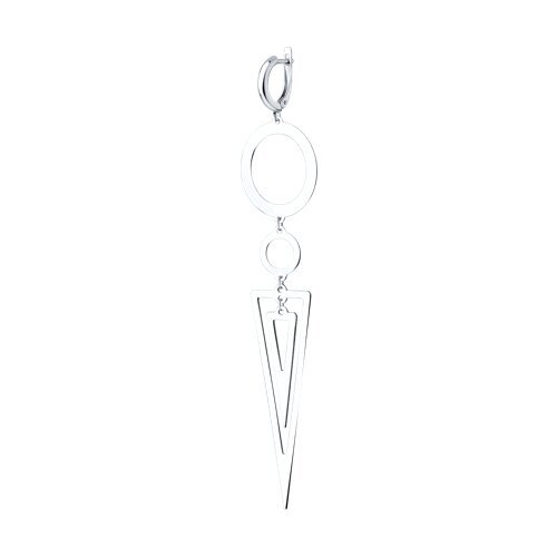 Серьга одиночная из серебра (Арт.94170056)