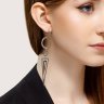 Серьга одиночная из серебра (Арт.94170056)