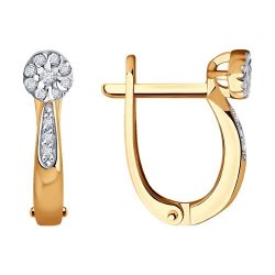 Серьги из золота с бриллиантами (Арт.1021917)