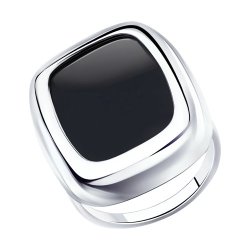 Кольцо из серебра с агатом (Арт.83010076)