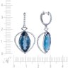 Серьги из белого золота с бриллиантом и топазом (Арт.er-32292_sr_lt_wg)