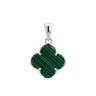 Кулон с малахитом «Lucky Clover» серебро 925 Fresh Jewelry (арт.02028)