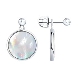 Серьги из серебра с перламутром (Арт.83020322)
