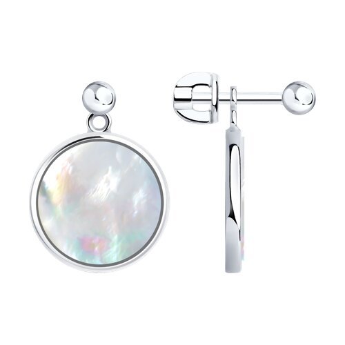 Серьги из серебра с перламутром (Арт.83020322)