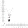 Цепь из белого золота с бриллиантом и турмалином (Арт.ezsp-s04597x_tu_tur_wg)